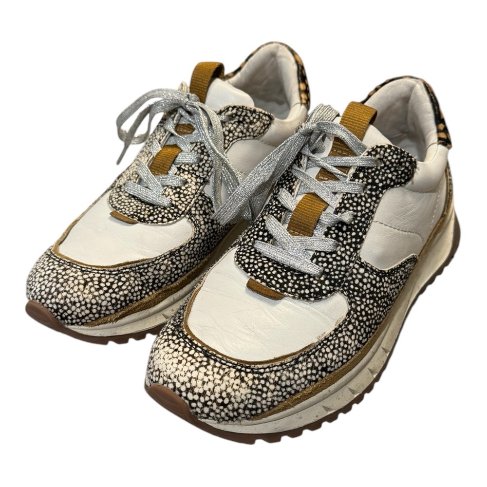 Madewell Unisex Kick Off Trainer Sneakers animal print Multi Sz.8 W, 6.5 M